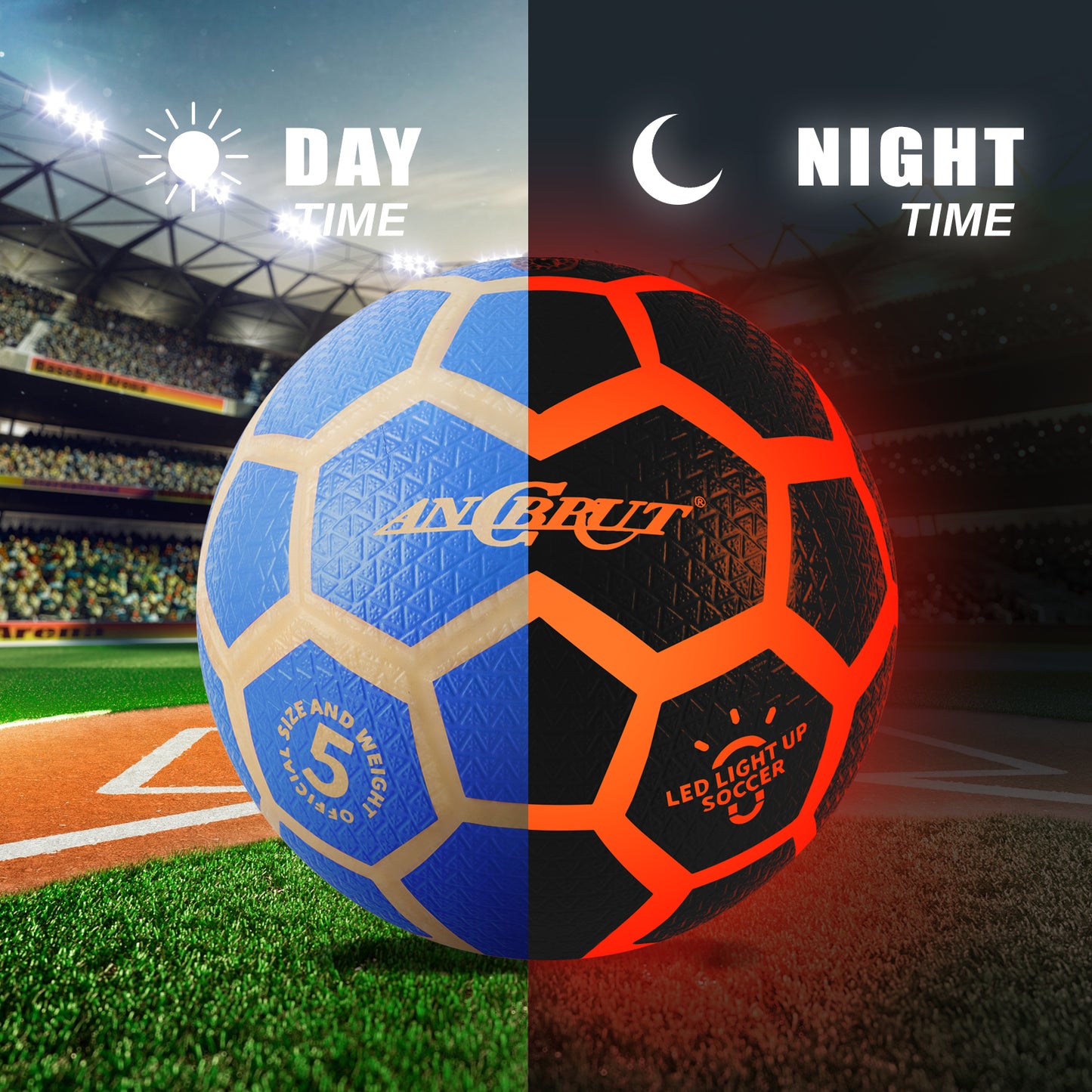 Rechargeable LED Glow Soccer Ball - Perfect for Night Sports & Parties