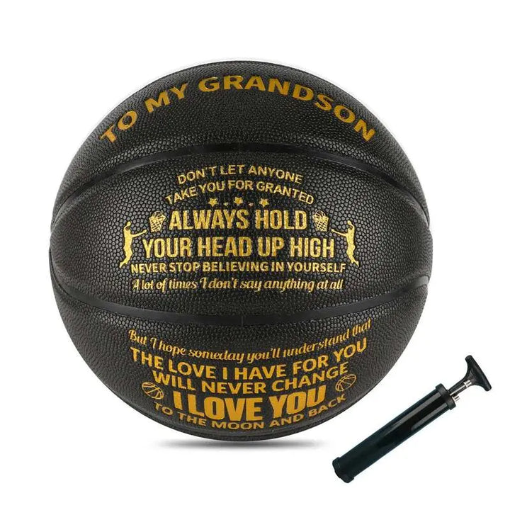 Ancbrut To My Grandson Personalized Copywriting Christmas, Graduation, Birthday Gifts Basketball