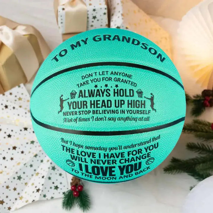 Ancbrut To My Grandson Personalized Copywriting Christmas, Graduation, Birthday Gifts Basketball