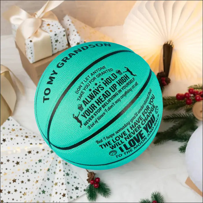 Ancbrut To My Grandson Personalized Copywriting Christmas, Graduation, Birthday Gifts Basketball