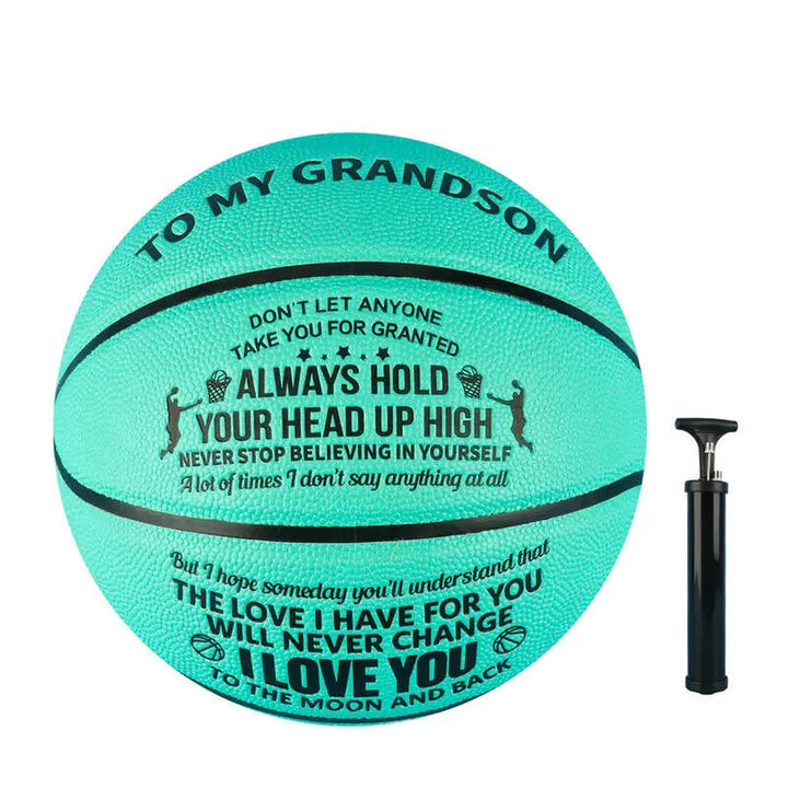 Ancbrut To My Grandson Personalized Copywriting Christmas, Graduation, Birthday Gifts Basketball