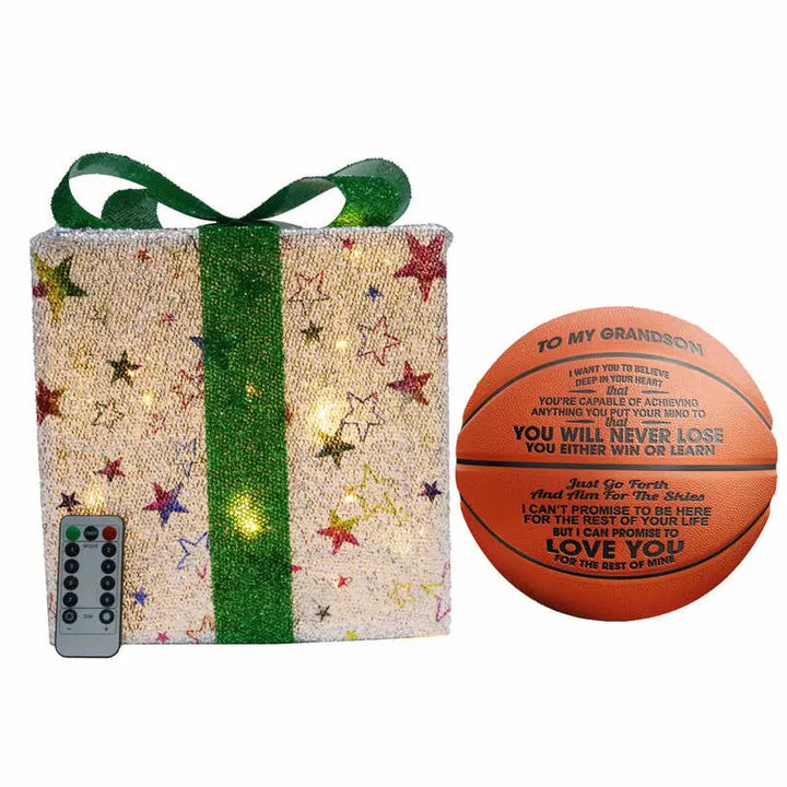 Ancbrut To My Grandson Personalized Copywriting Christmas, Graduation, Birthday Gifts Basketball