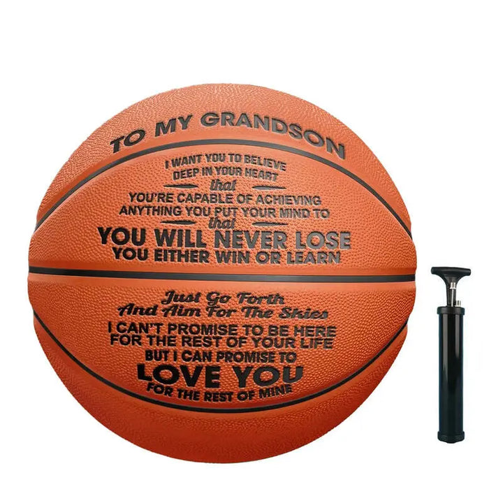 Ancbrut To My Grandson Personalized Copywriting Christmas, Graduation, Birthday Gifts Basketball