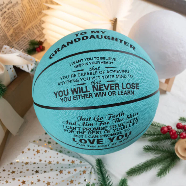 Personalized Letter Basketball For Granddaughter, Basketball Indoor/Outdoor Game Ball For Girl, Birthday Christmas Gift For Granddaughter